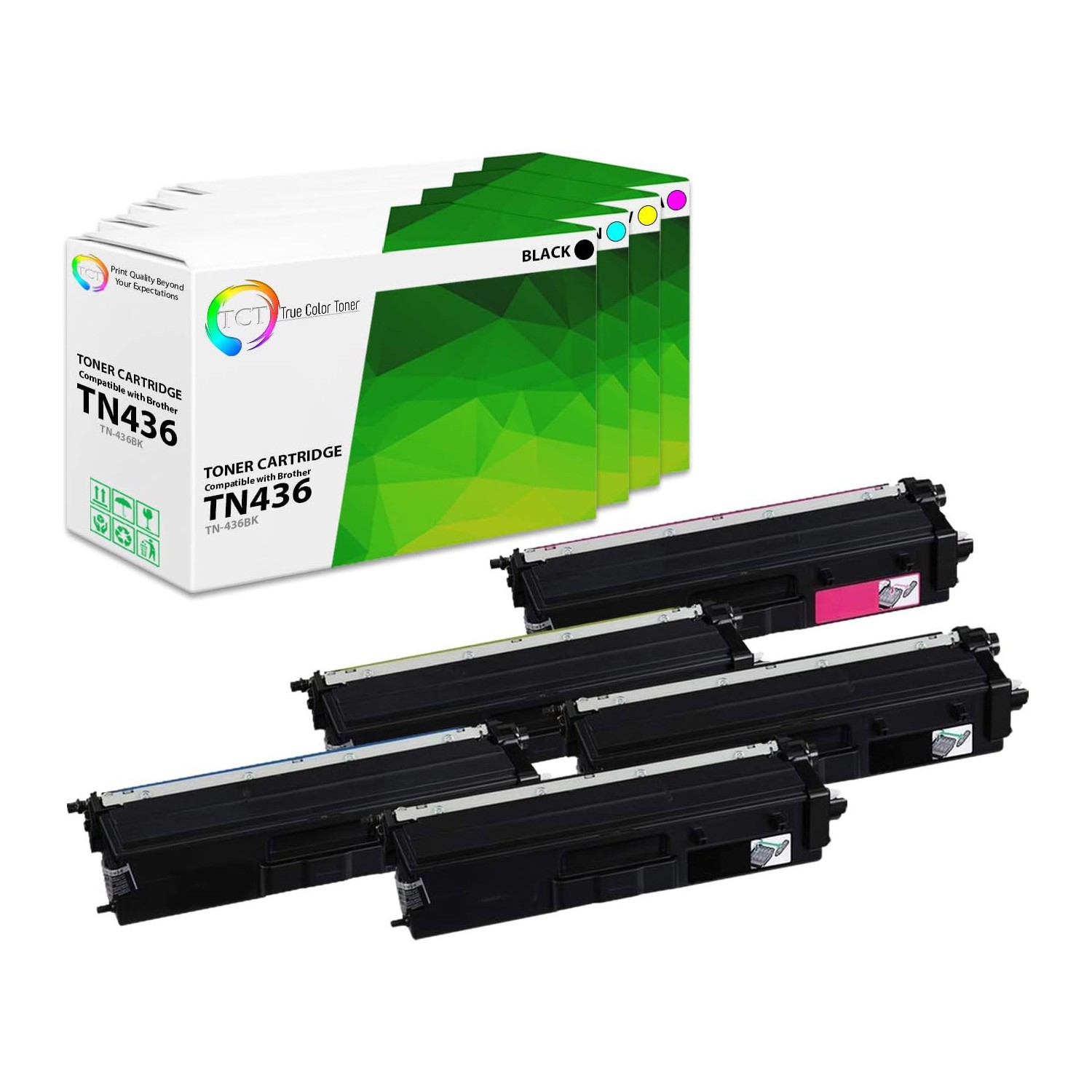 5Pk TCT TN436 TN-436 Bundle For Brother HL-L8260CDW L8360CDW Compatible Toner