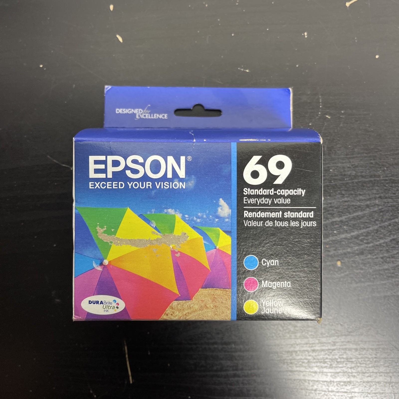 Genuine Epson 69 Cyan Magenta Yellow Ink Cartridge Sealed Exp 07/2019