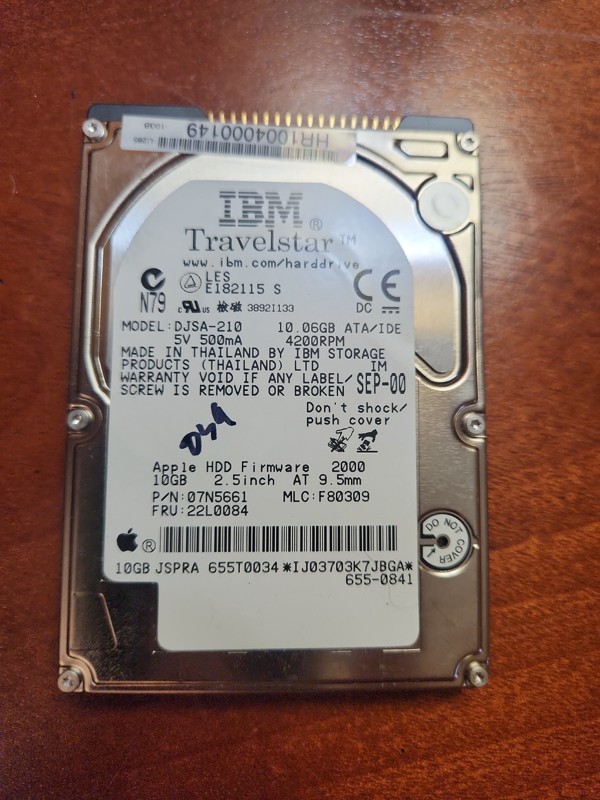 IBM Travelstar DJSA-210 10GB 2.5” IDE Hard Drive Apple 655-0841 - Tested OS9