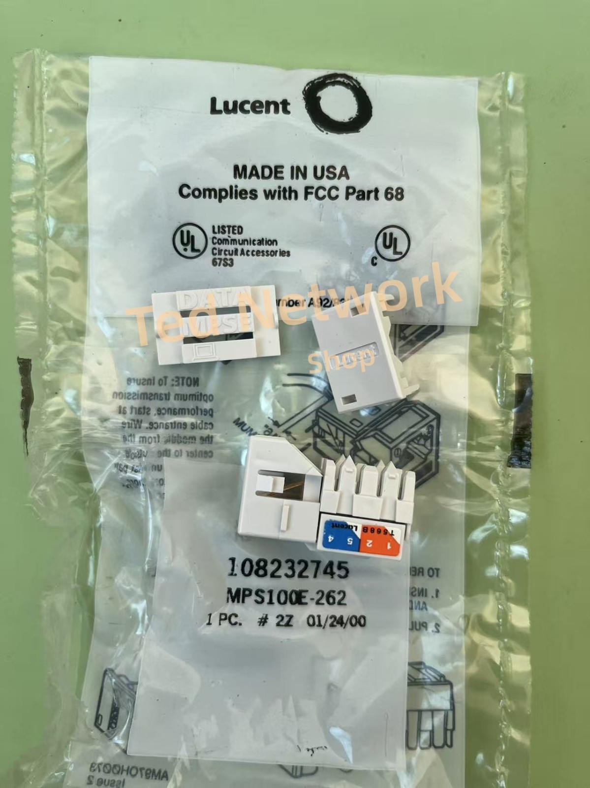 Lot 50 Commscope MPS100E-262 108232745 CAT5E Network Jack White NEW