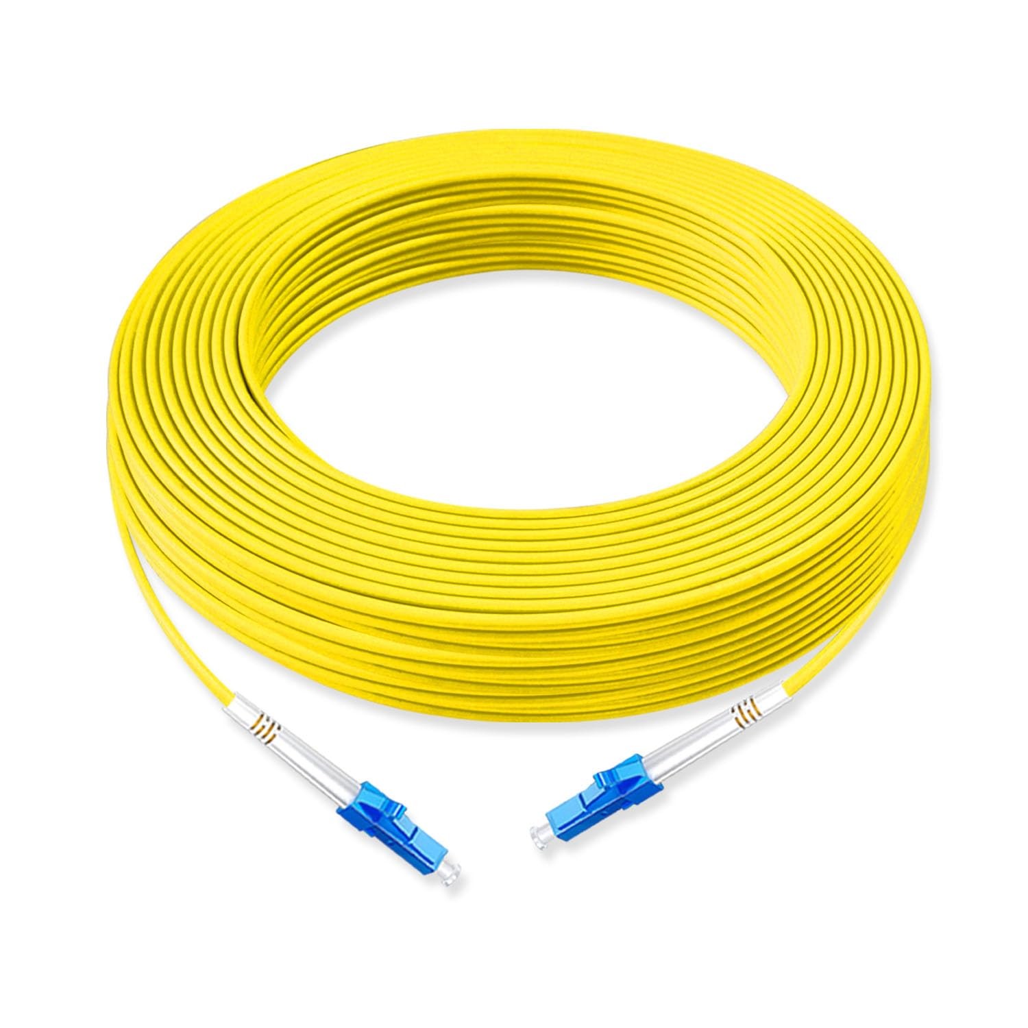 Lebrudos 1Pcs 20 Meter Fiber Optic Patch Cord LC UPC to LC UPC, Simplex Singl...