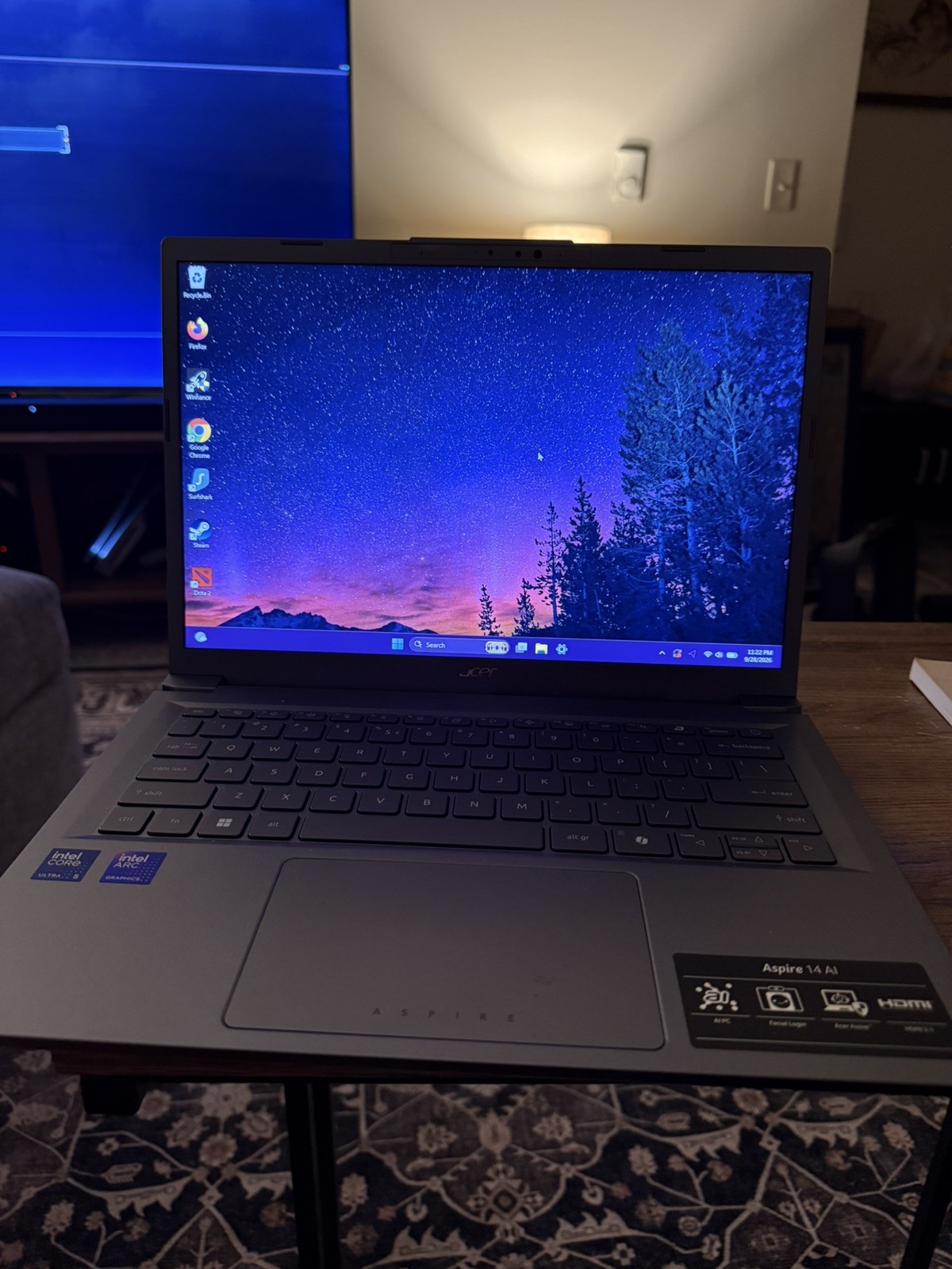 Acer Aspire 14 AI Intel Core Ultra 5 226V 512GB SSD 16GB ddr5 Laptop WUXGA Gray