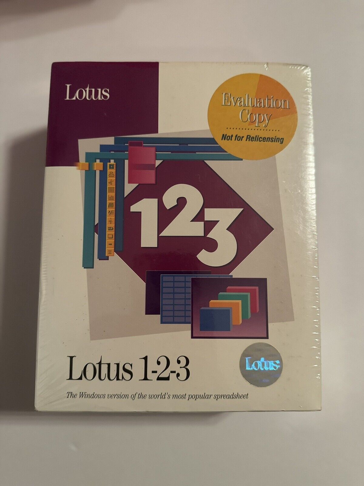 Vintage Lotus 123 Evaluation Copy 1.1 Brand New Factory Sealed Windows 3.0 +