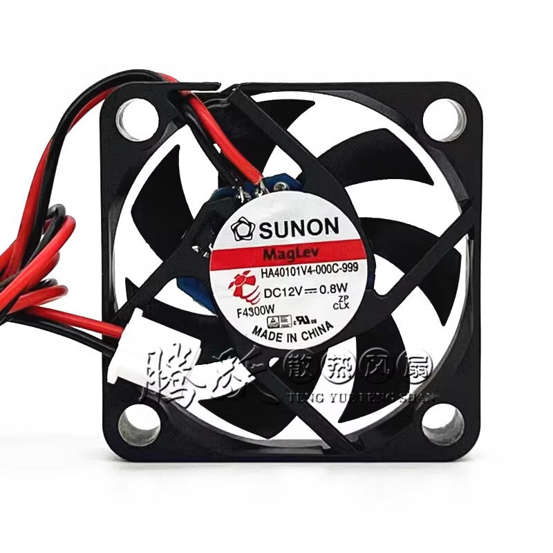 SUNON  HA40101V4-000C-999 DC12V 0.8W 4CM 2-Wire Magnetic Levitation Silent Fan