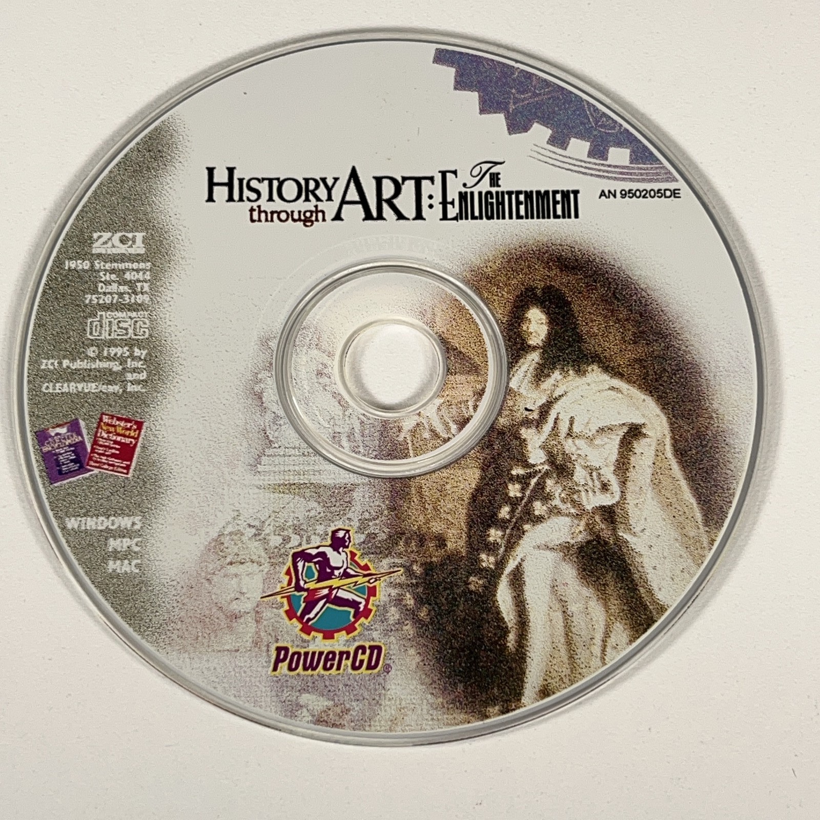 Vintage 90s ZCI History Through Art The Enlightenment PowerCD CD-ROM Windows Mac