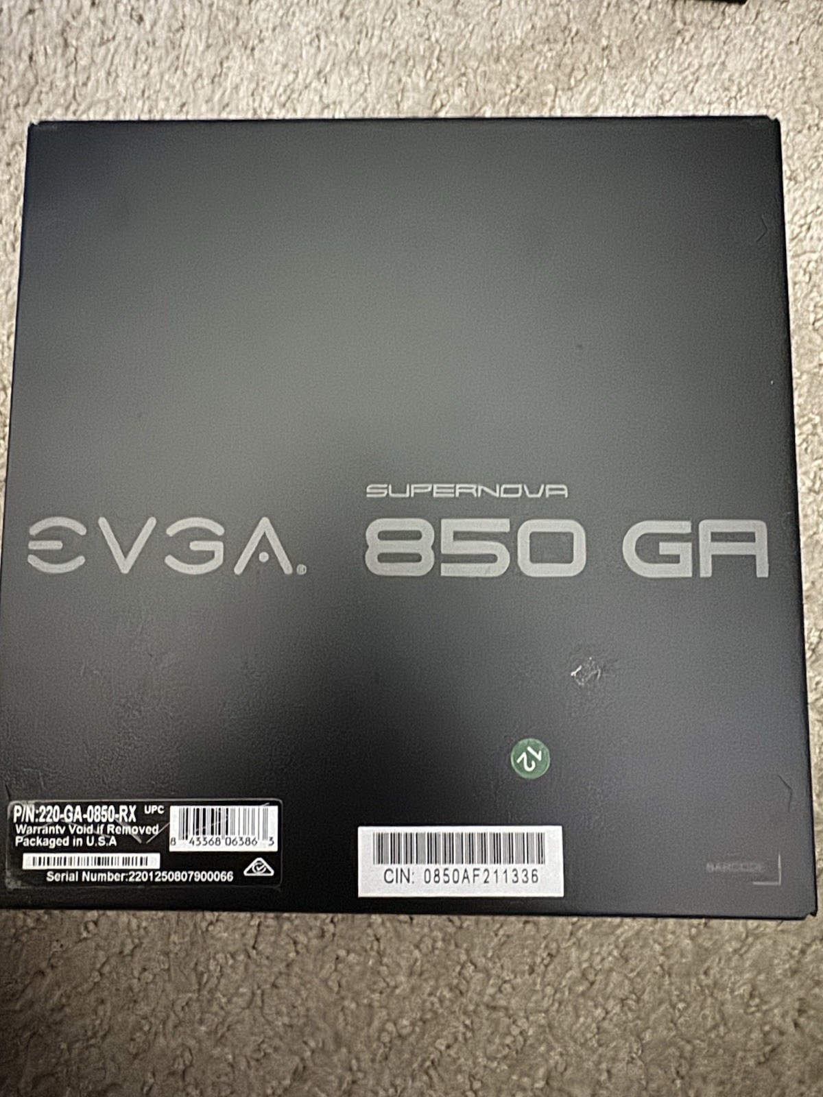 EVGA SuperNOVA 850 GA and GT