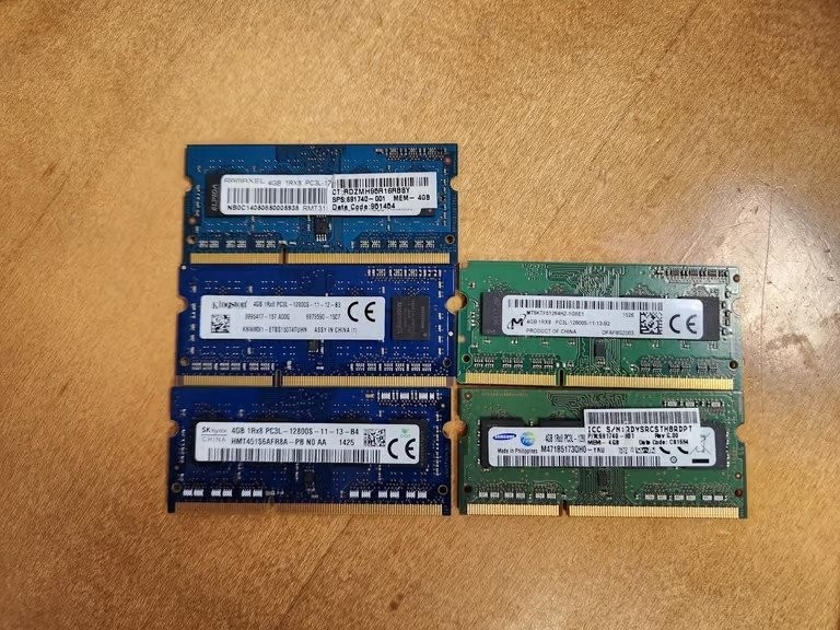 (Lot of 77) Mixed Brands 4GB PC3/PC3L SO-DIMM Laptop RAM