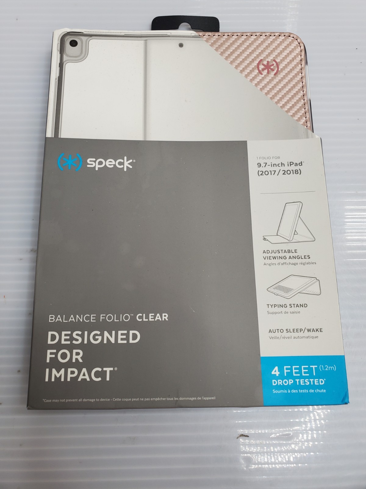 Speak Balance Folio Clear Pink 9.7 iPad (2017/2018)