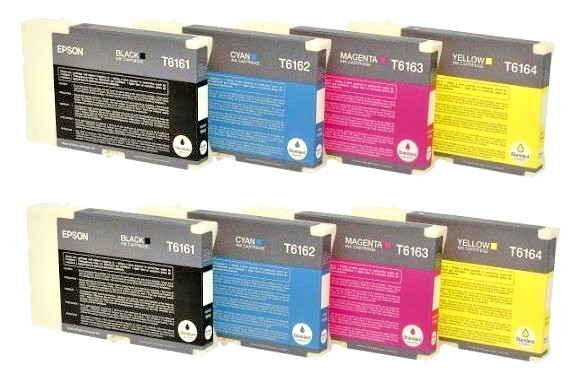 8 x Genuine Ink Epson B300 B500dn B510dn / T6161 T6162 T6163 T6164 Cartridges