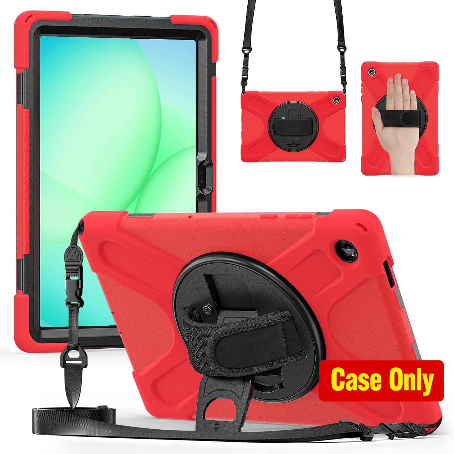 Case for Galaxy Tab A11+ Plus 2025 - Stylish Red Protective Cover