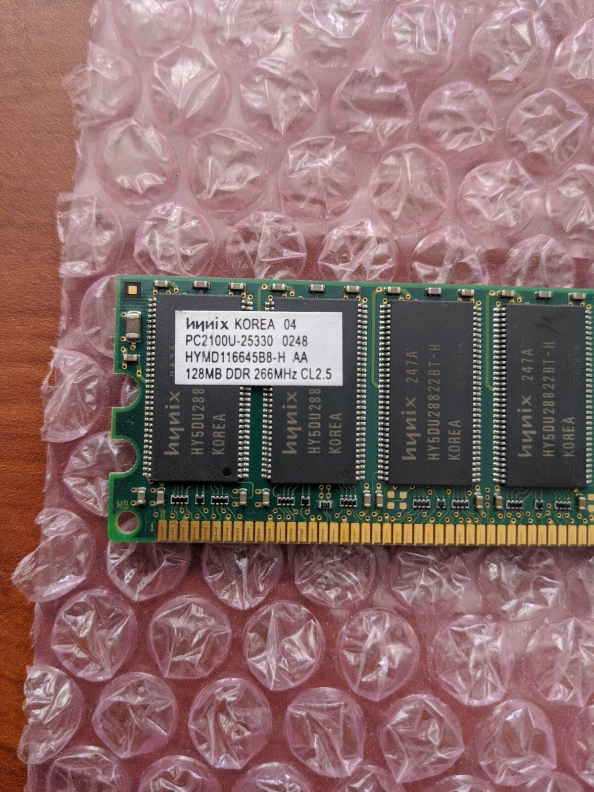 Hynix 128MB DDR- 266 MHz PC-2100 CL2.5 Desktop Memory ( HYMD116645B8-H  AA)