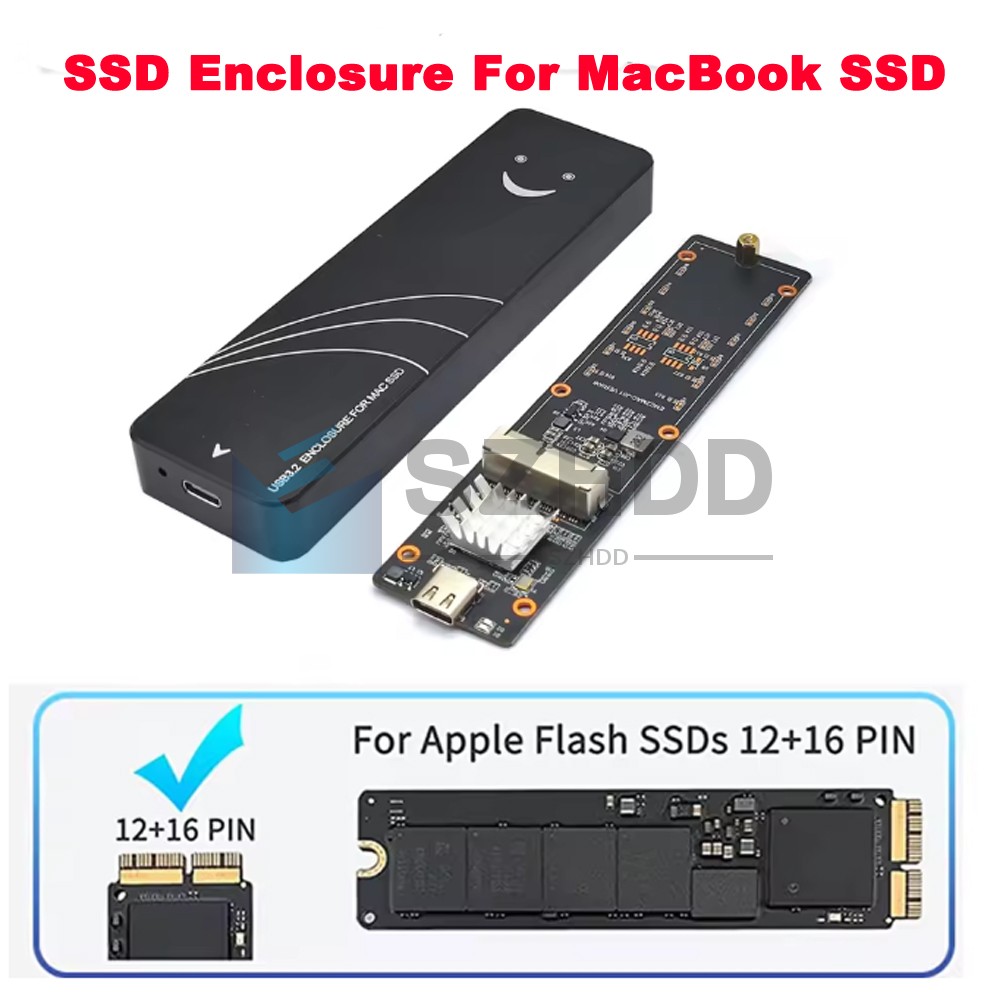 NEW USB 3.2 Enclosure For 12+16 PIN Apple MacBook Pro 2013-2015 A1398 A1502 SSD