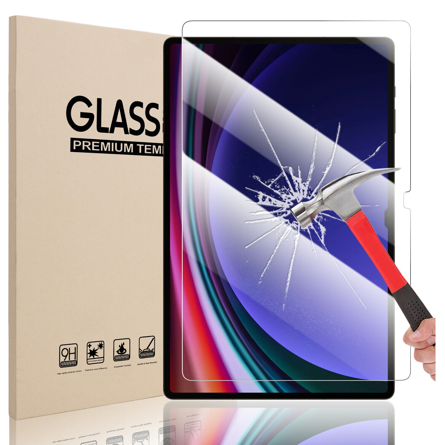 For Samsung Galaxy Tab S9 Ultra Slim Shockproof Tempered Glass Screen Protector