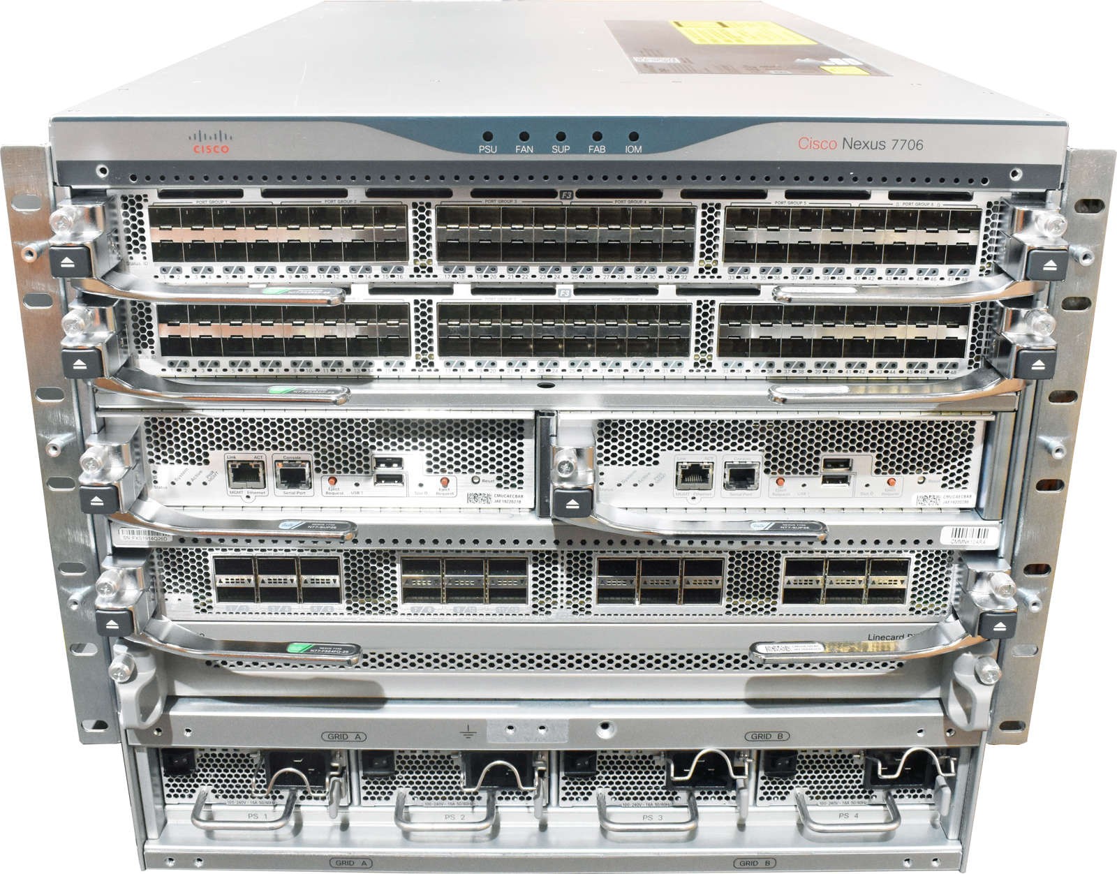Cisco Nexus 7706 N77-C7706 6-Slot Switch 24x QSFP+ 96x SFP+ 2x Supervisor Modules