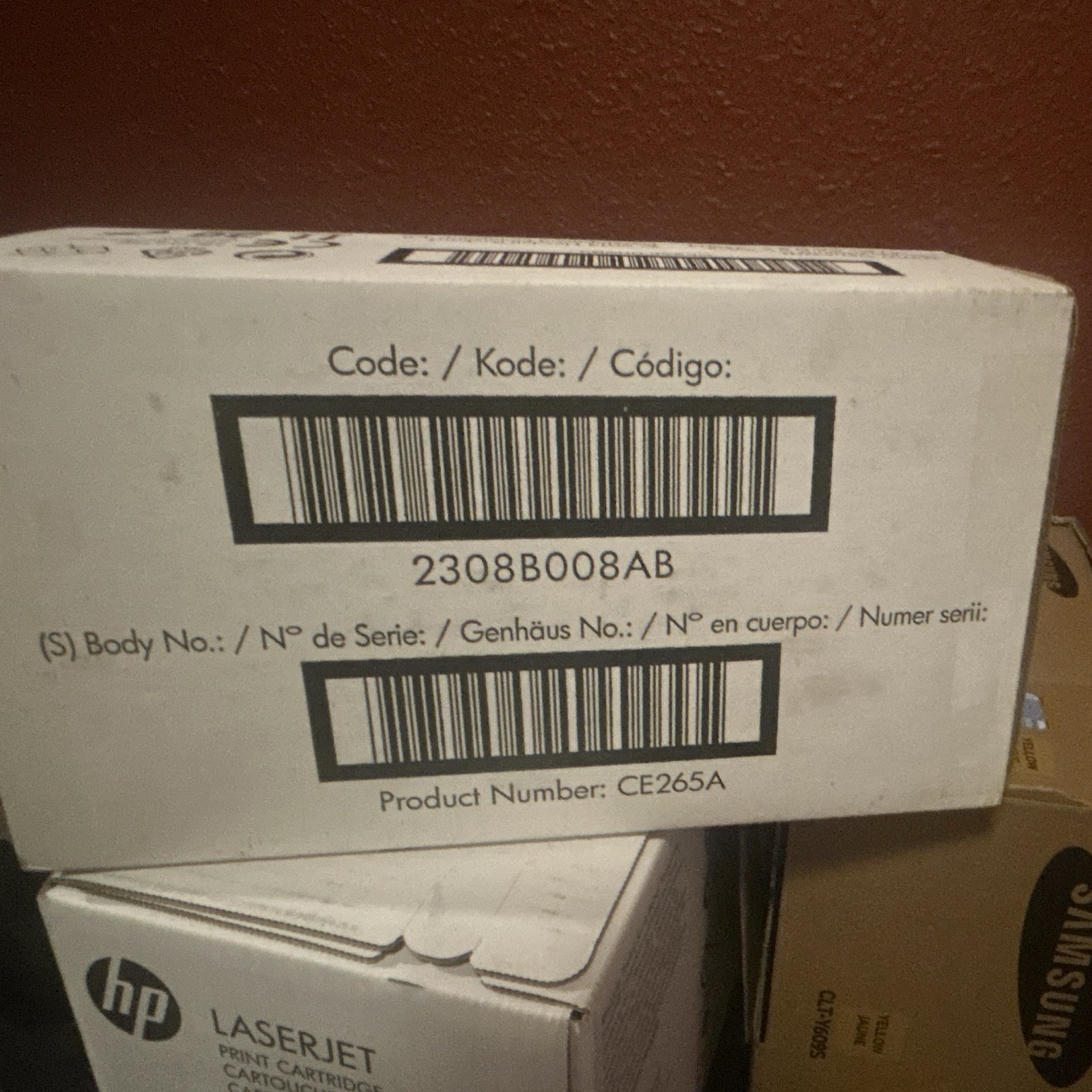 HP Genuine Original LaserJet Toner Cartridge CE265A MPN 2308B008AB