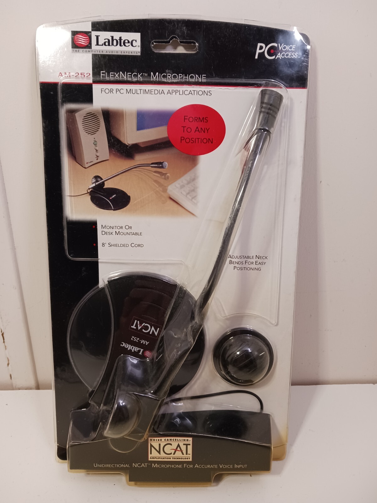Vintage Labtec NCAT AM-252 FlexNeck PC Microphone
