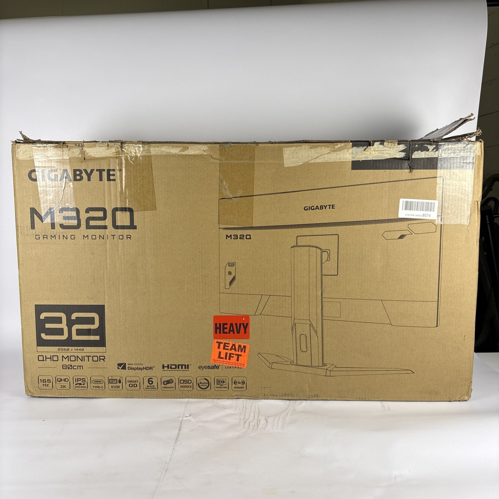 Gigabyte M32Q 32" Gaming Monitor 2K 165Hz