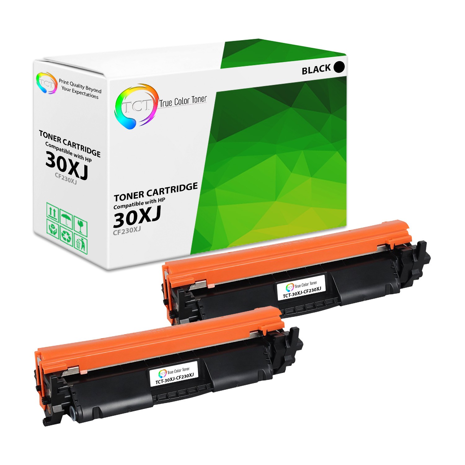 2Pk TCT Premium 30XJ CF230XJ Black HY Jumbo for HP M203 M203DW Compatible Toner