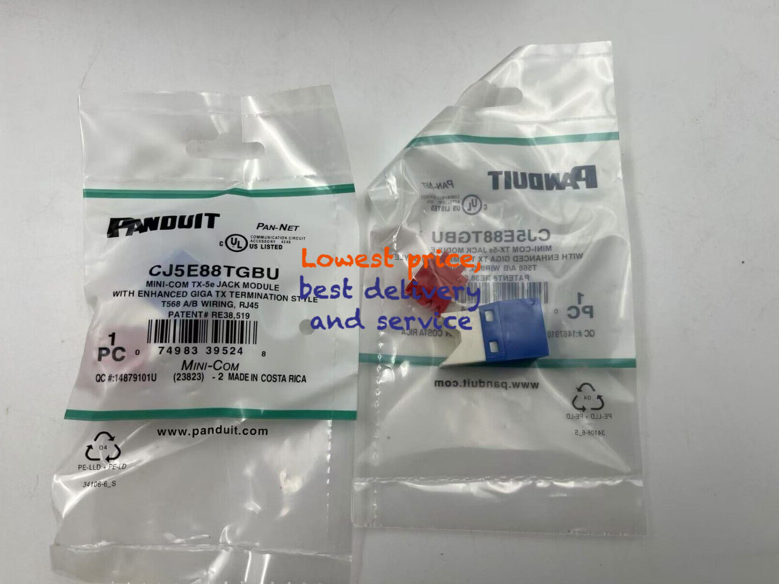 Panduit CAT5E Network Jack Module Gigabit blue CJ5E88TGBU * A box of 50 pieces