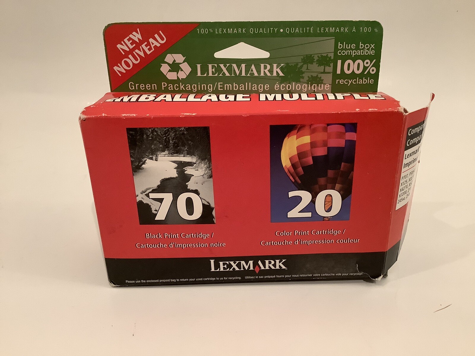 GENUINE LEXMARK INK CARTRIDGES 70 & 20 COMBO PACK -OPEN BOX-SEALED CARTRIDGES- 