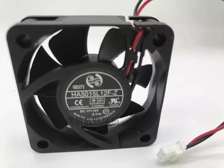 1PCS Genuine ONG HUA 5015 HA5015L12F-Z DC12V 0.11A Two-Wire Silent Cooling Fan