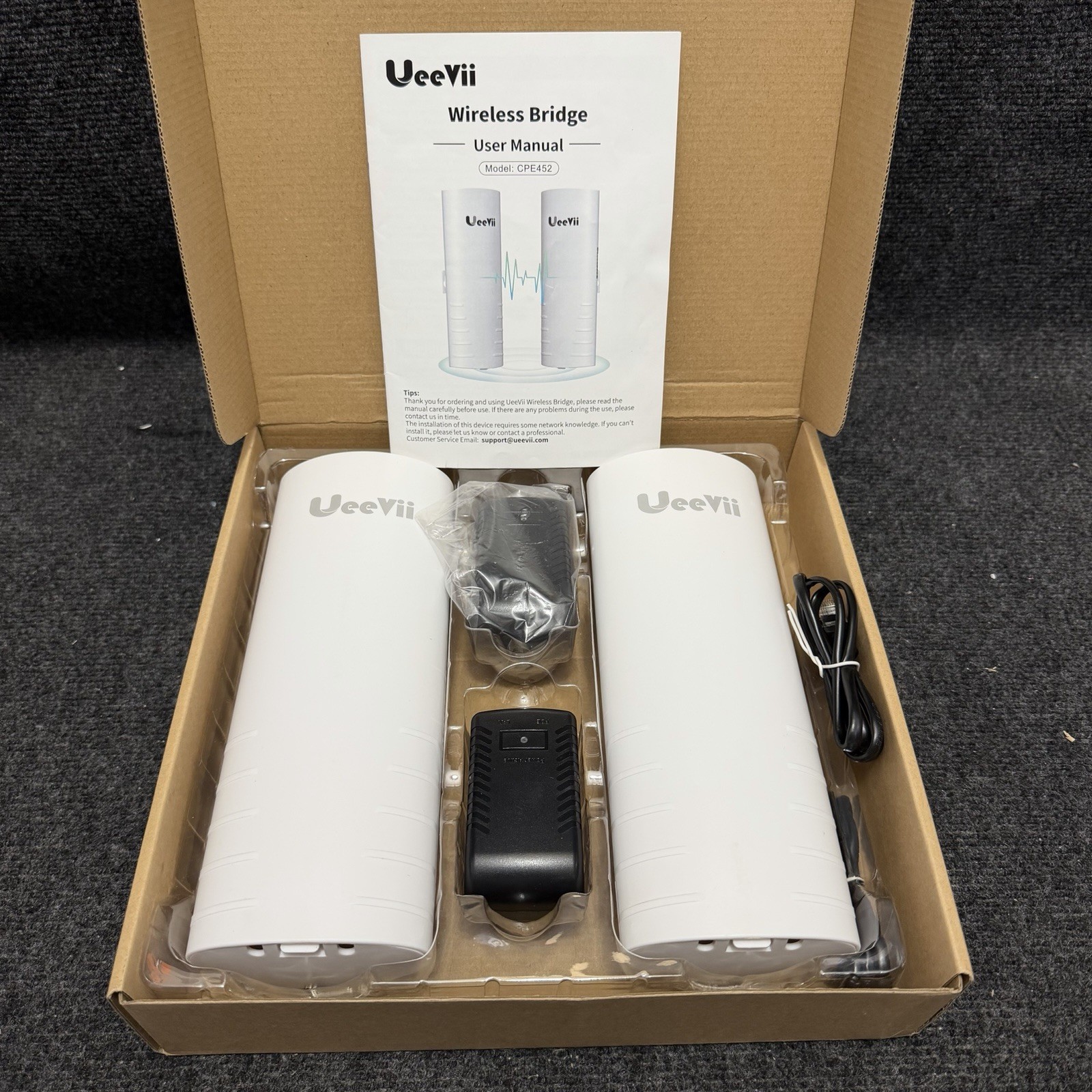 UeeVii CPE452 5.8G Point-to-Point Long Range Outdoor Wireless Bridge 2-Pack