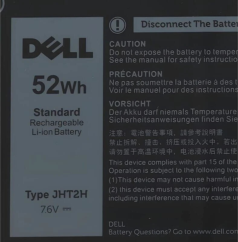NEW Original 52WH JHT2H Battery For Dell Latitude 7410 7310 04V5X2 009YYF