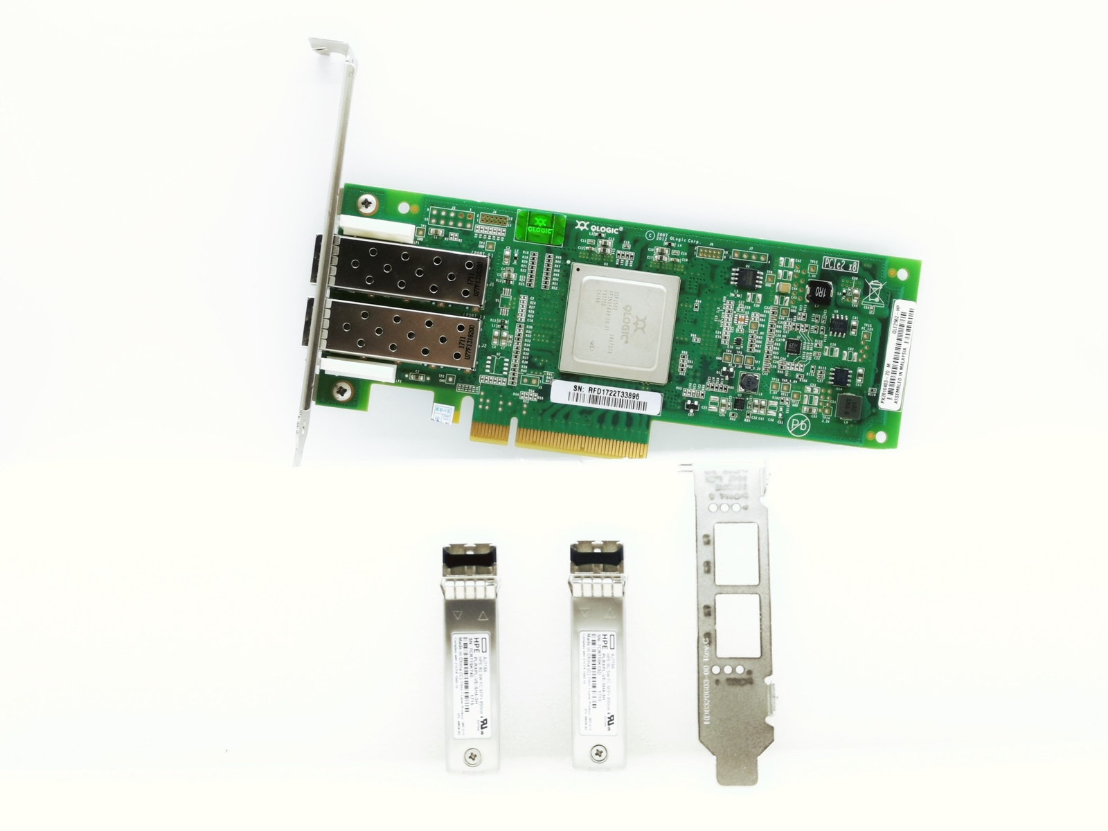 QLE2562-HP AJ764A 489191-001 82Q 8GB DUAL PORT PCI-e FC HOST BUS HBA 584777-001-