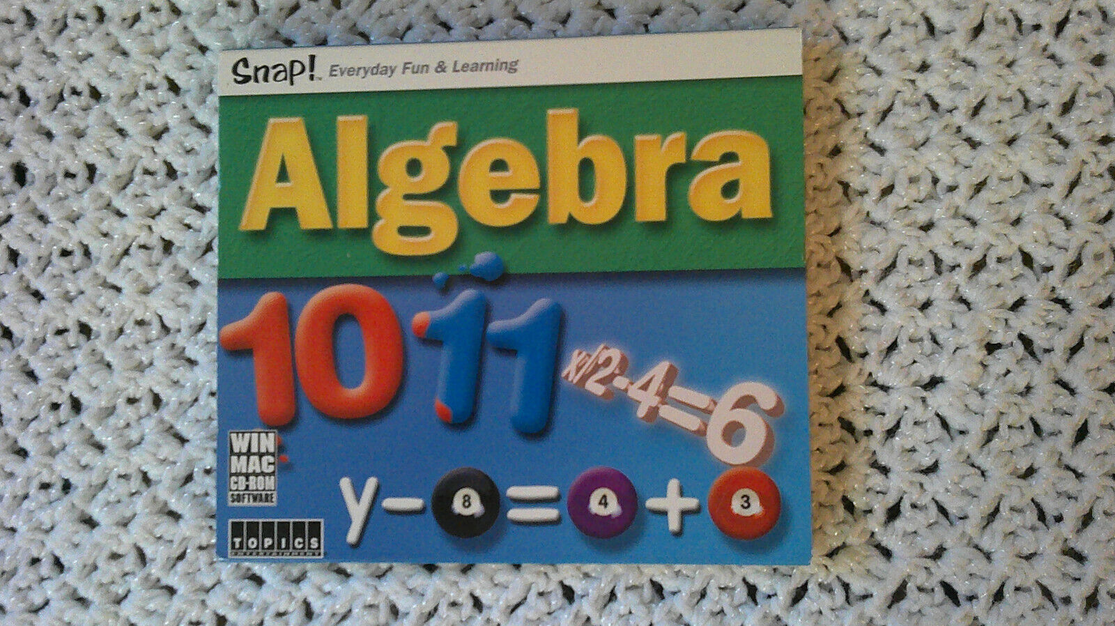 Snap Algebra CD-Rom ages 11-15. Full-color lessons & challenges c2003