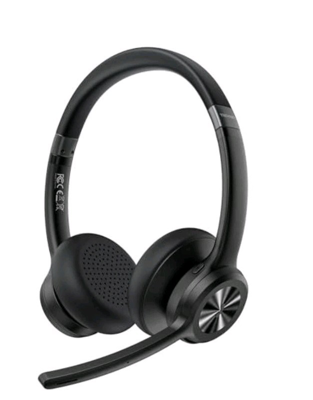 TeckNet TK-HS012 Wireless Headset, Noise Cancellation, Double Earpieces