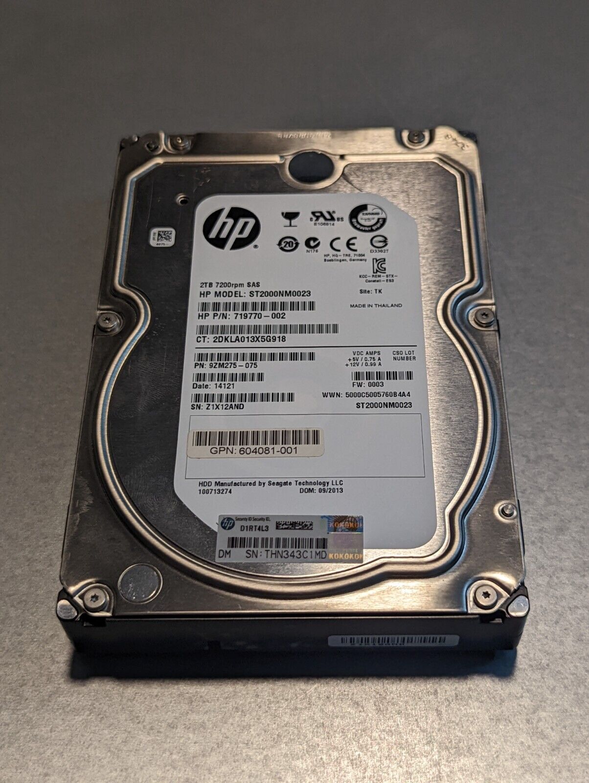 HP Seagate Constellation ES.3 2TB 7200RPM SAS HDD - Formatted, Ready to go