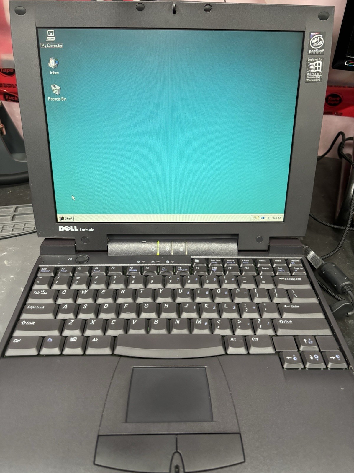 Retro Laptop DOS Windows 95  DELL latitude CP M233ST 233Mhz 32MB Vintage Works