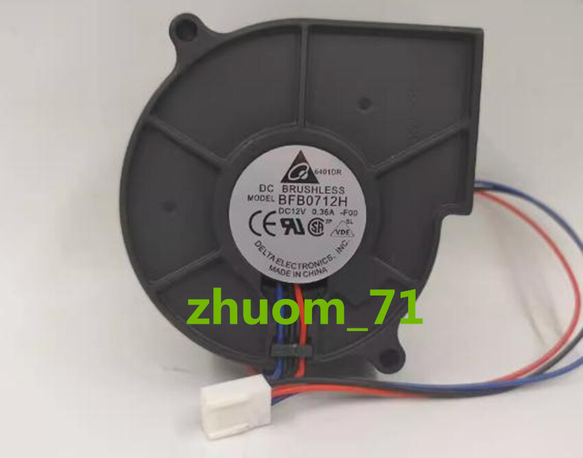 1PC DELTA BFB0712H-F00 7530 12V 0.36A 7cm Projector blower fan