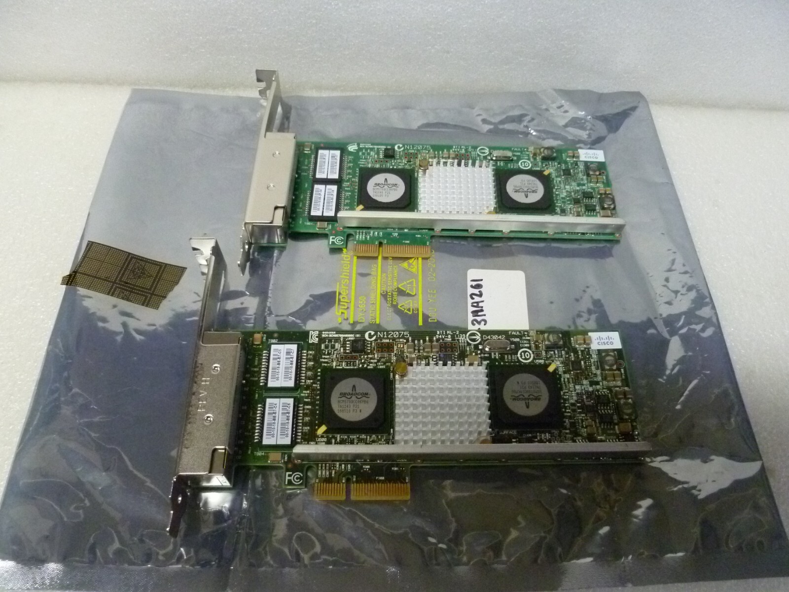LOT OF 2 Cisco Broadcom 4-Port Ethernet Adapter 74-7069-02