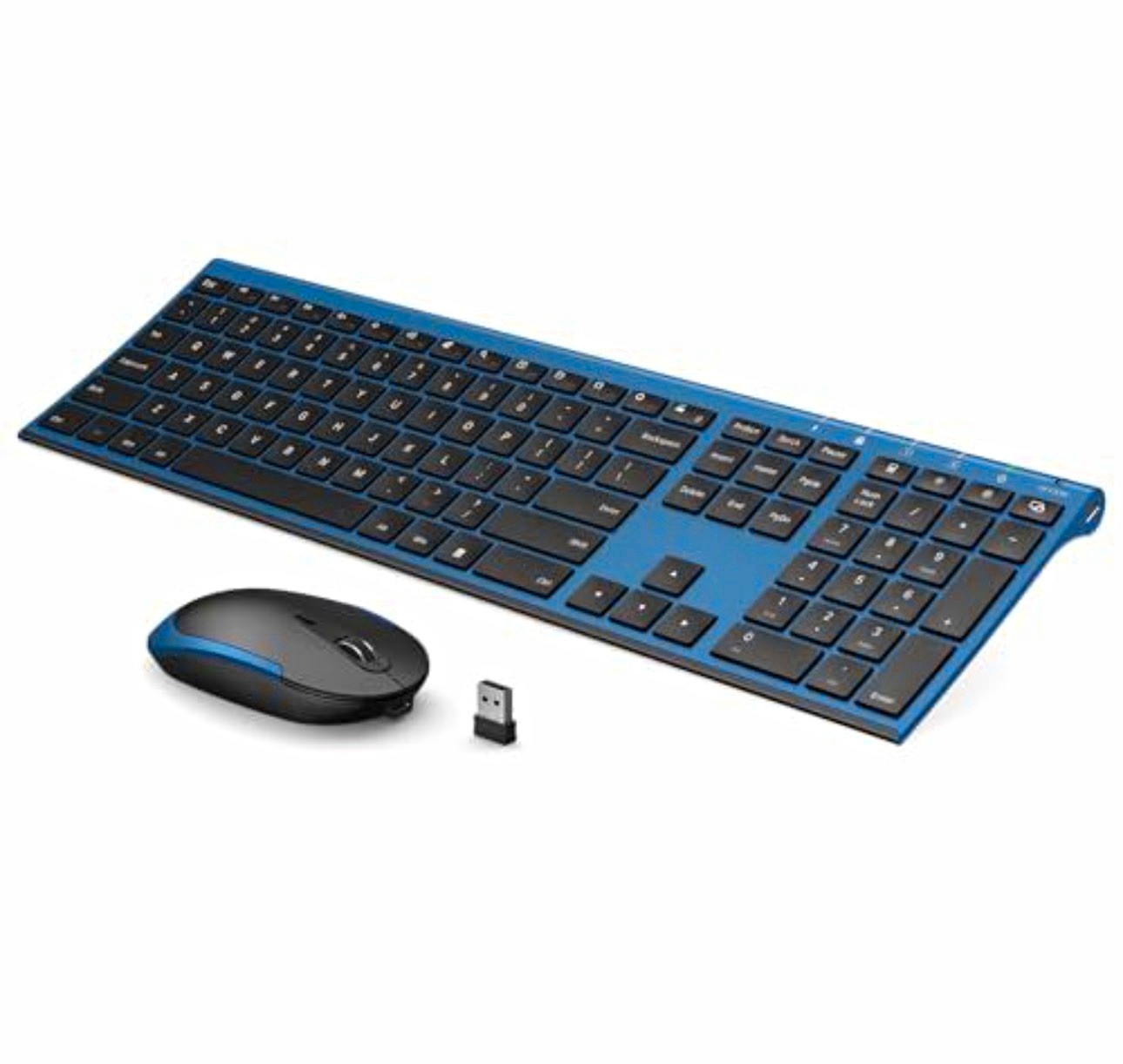 VssoPlor VXK15-1 Wireless Rechargeable Ultra Slim Keyboard Mouse Combo USB