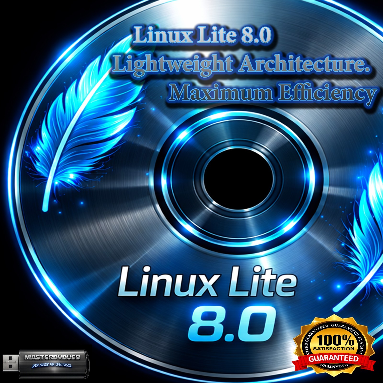 Linux Lite 8.0 Bootable DVD – 64‑bit – Perfect for Older PCs & Laptops - USA
