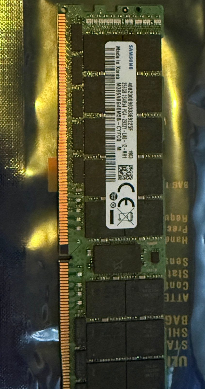 M386ABG40M5B-CYF SAMSUNG 256G (1X256GB) 2S4Rx4 PC4-2933Y SERVER MEMORY
