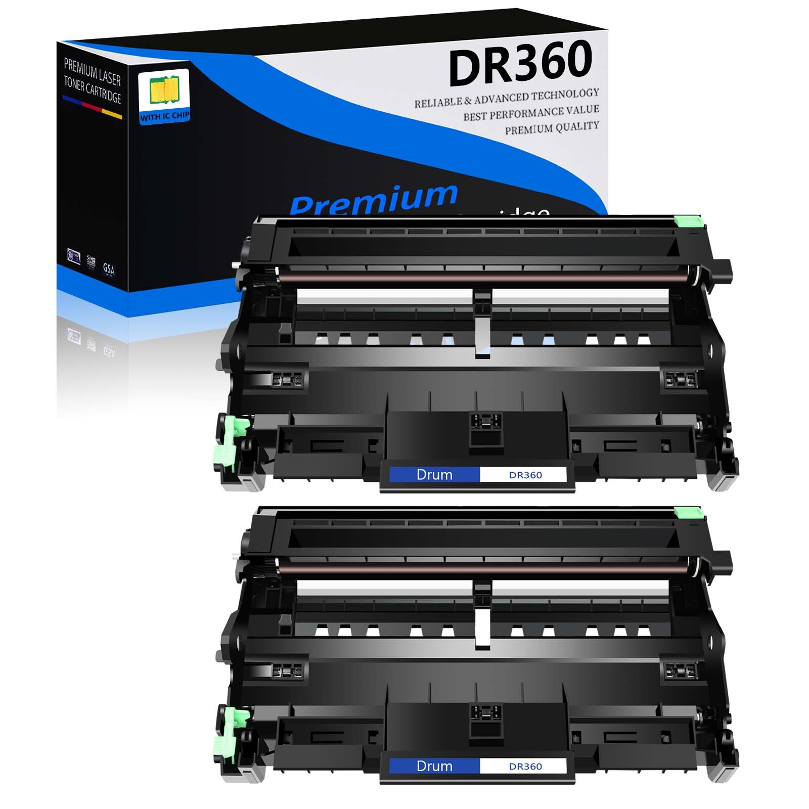 2 PK Drum Unit For Brother DR360 MFC-7340 7345N 7440N 7840W DCP-7030 7040 HL2140
