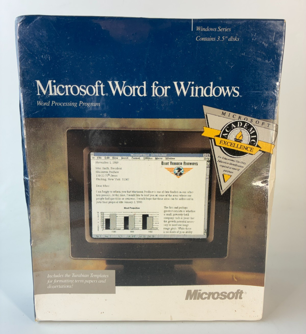 1990 Vintage Microsoft Word for Windows Version 1.1 Sealed NOS