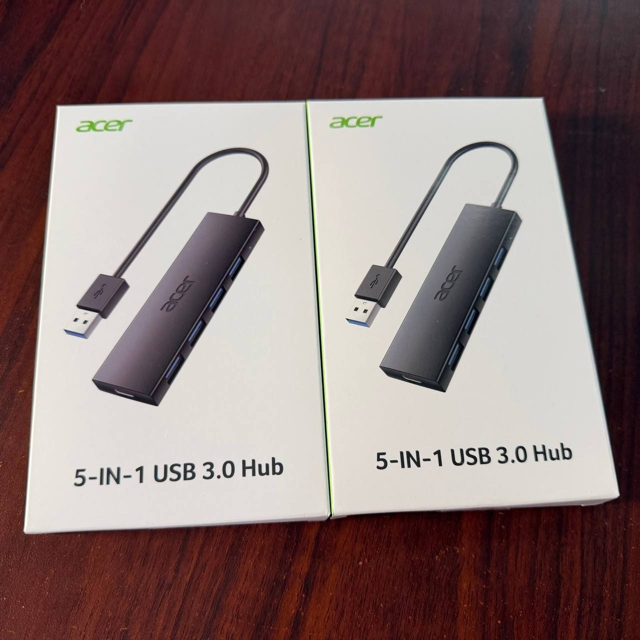 LOT of 2 New Acer 5-in-1 USB 3.0 Hub - Male: USB-A --- Female: 4x USB-A 3.0 Data