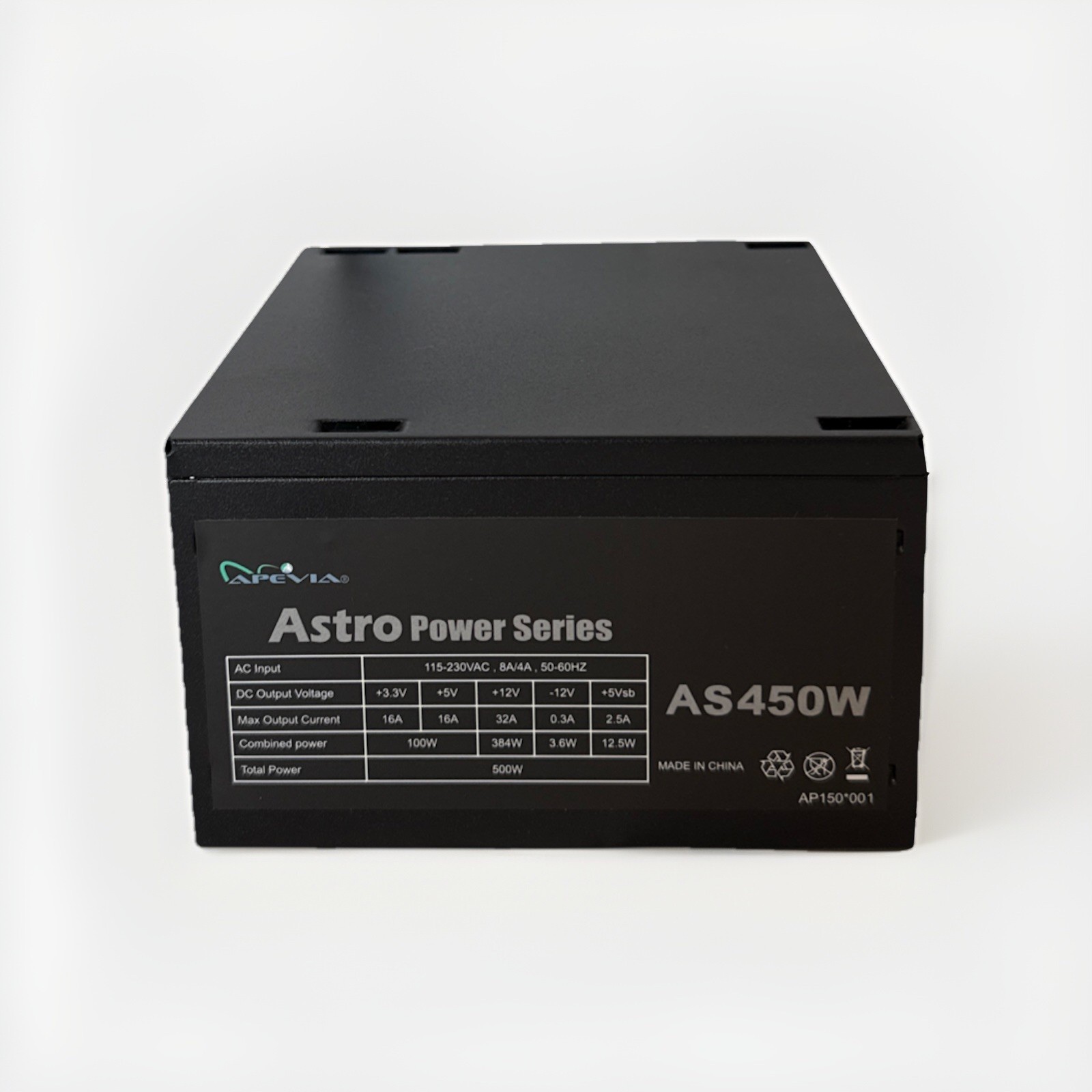 Apevia ATX-AD450W Astro 450W ATX Power Supply with Dual Auto