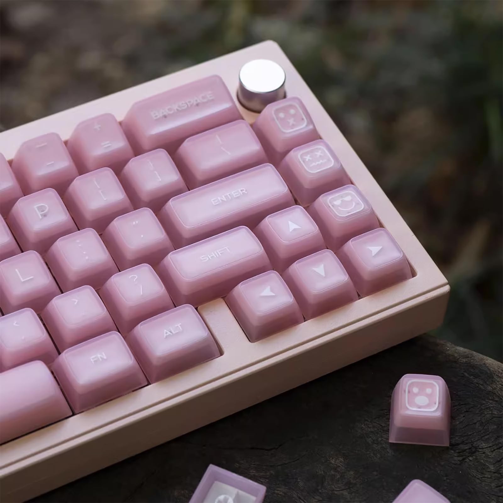 Pink Jade Keycaps 142 Keys SA Profile Doubleshot Custom MX Switch Set