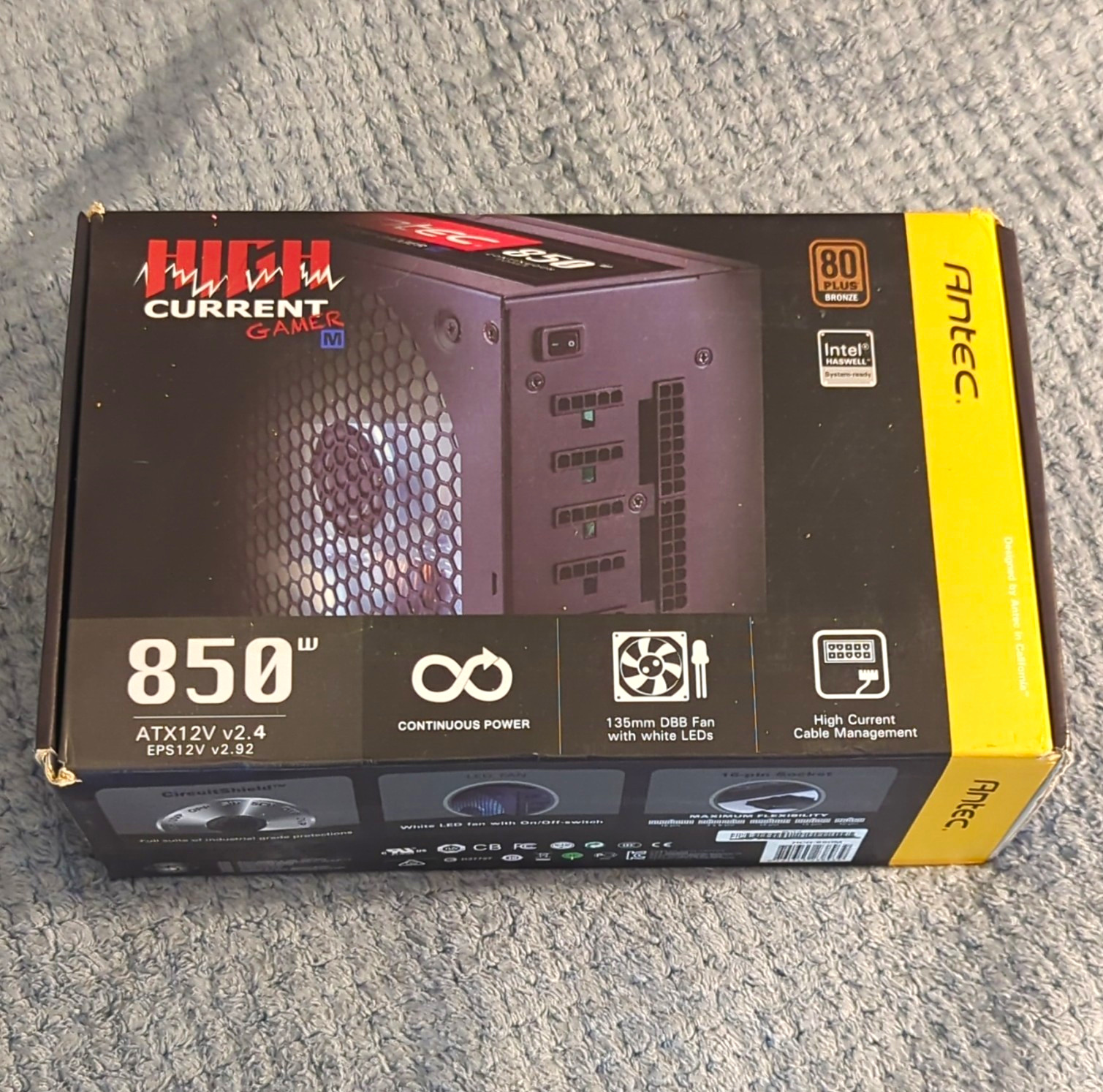 Antec HCG-850M 850W ATX Modular Power Supply Black 24-Pin 4+4 CPU