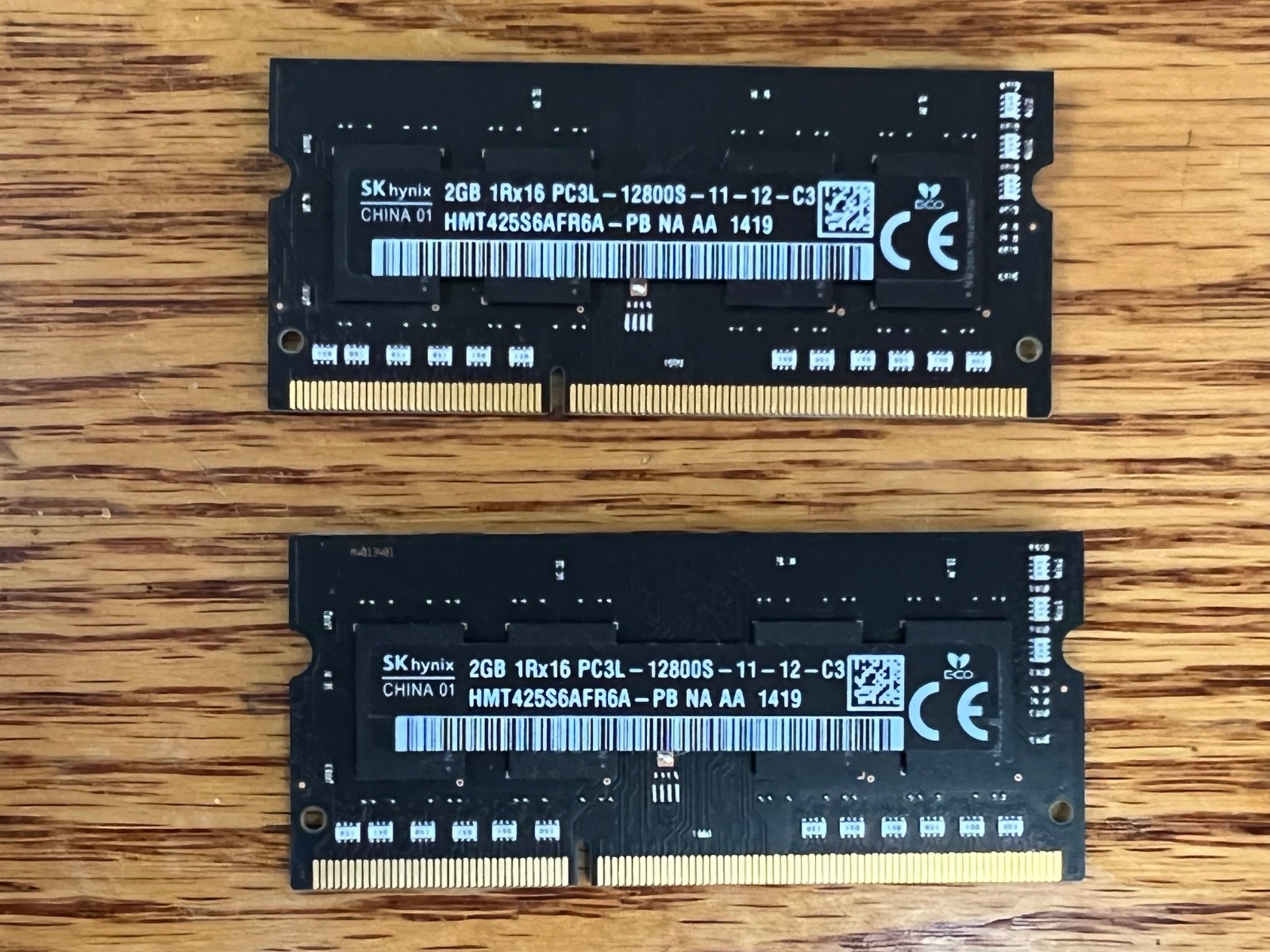 Micron 2GB PC3-12800 Lot of 2 - RAM / Memory
