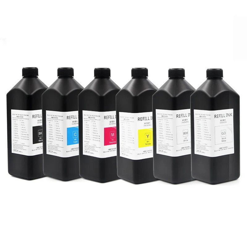 6 Colors UV Ink Soft Hard UV Print Ink for Printer for Epson 1390 TX800 L800