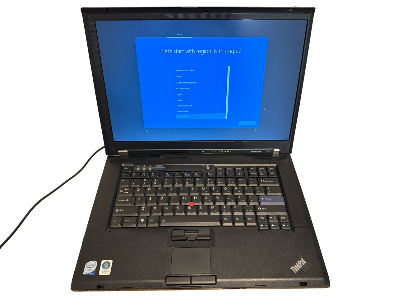 Lenovo Thinkpad T61 Core 2 Duo T9300 Nvidia Quadro NVS 140M 4GB RAM 1TB HDD No🔋