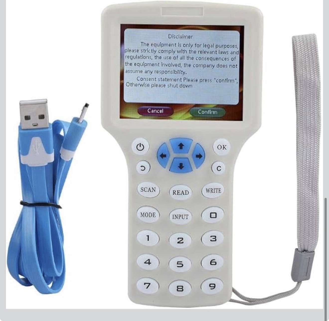 9 Frequency Handheld RFID Copier ID IC Reader Writer Duplicator NFC  125 kHz