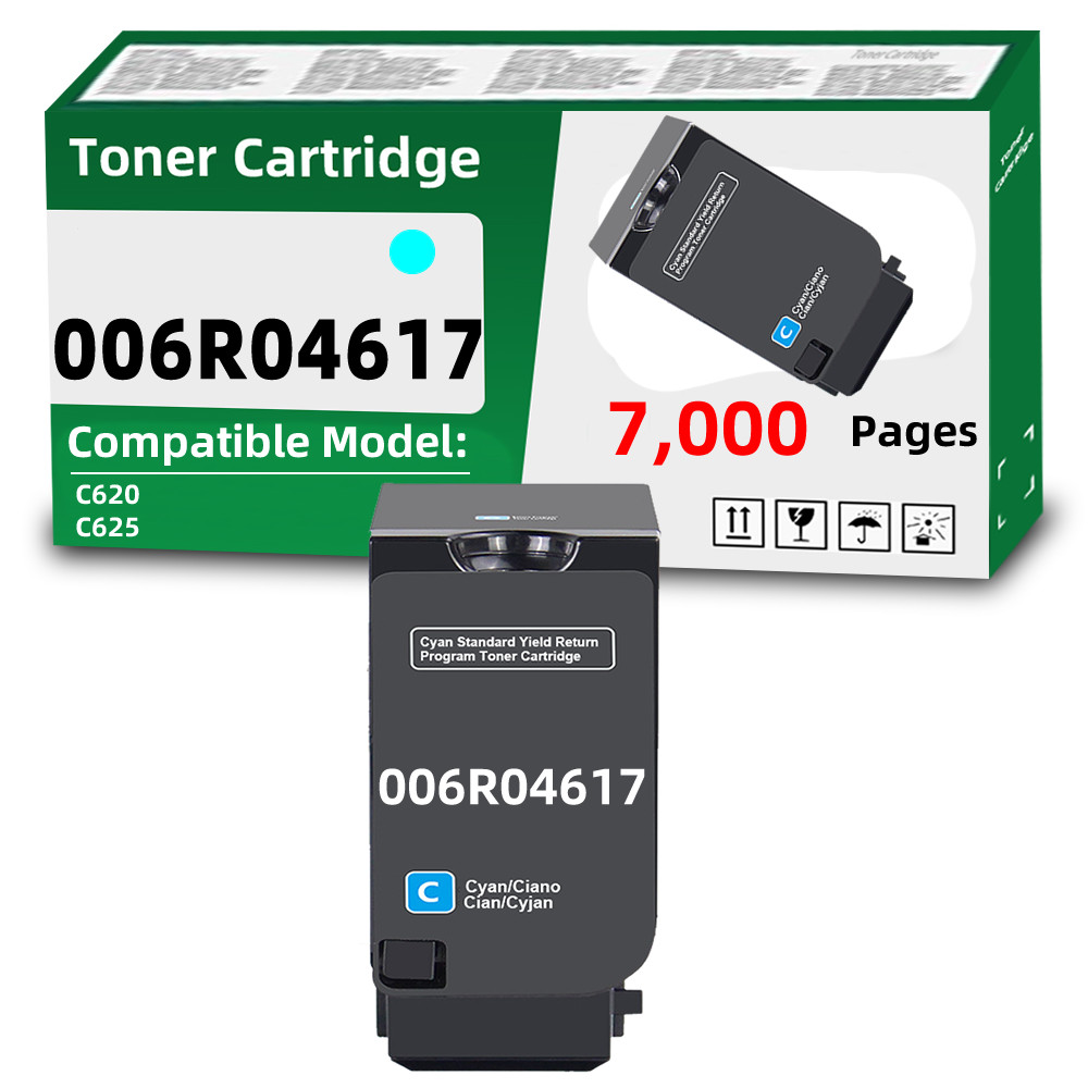 The 006R04617 Cyan Toner Cartridge  Compatible for Xerox C620 C625 (7000 Paper)