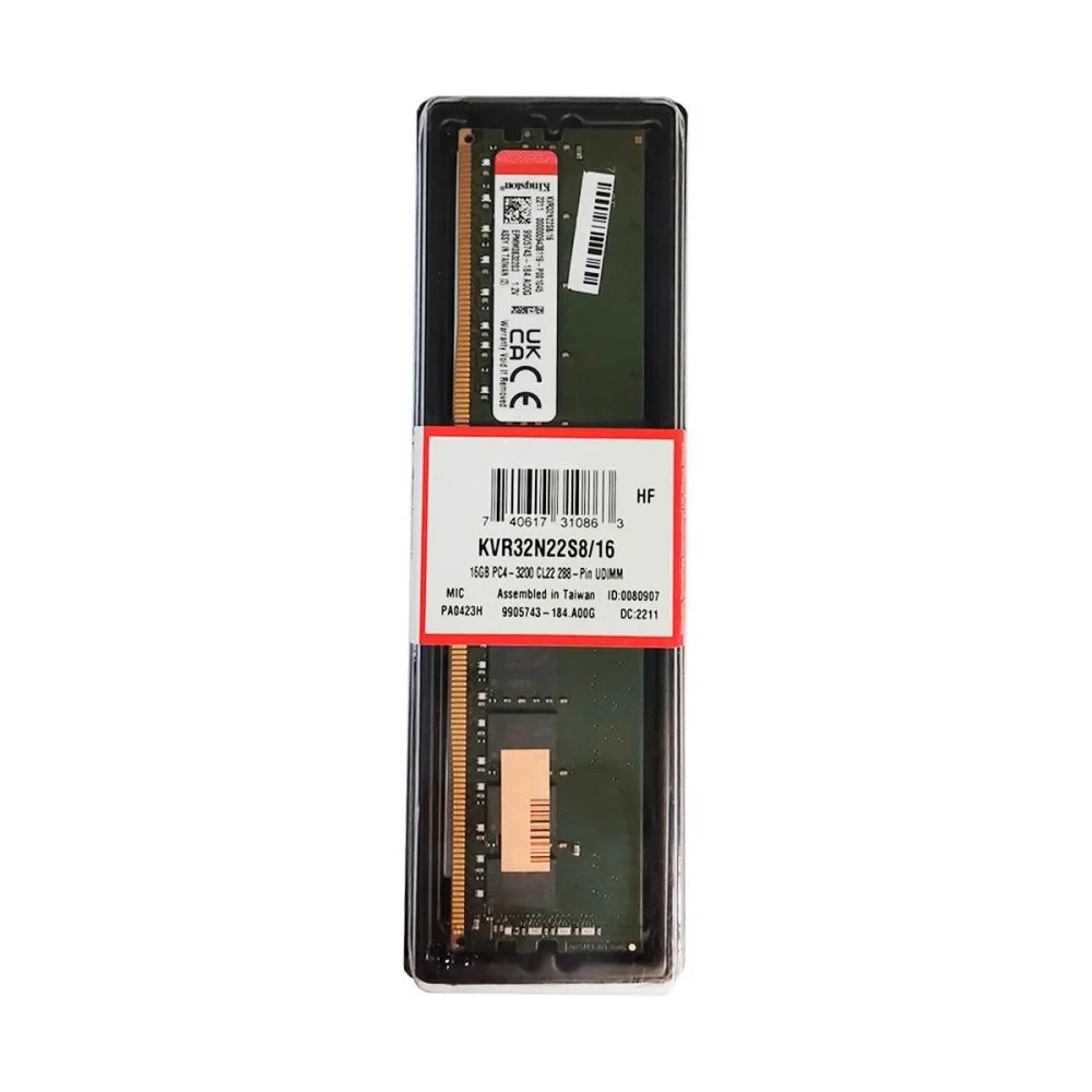 16GB DDR4 3200 Non-ECC CL22 DIMM Kingston KVR32N22S8/16
