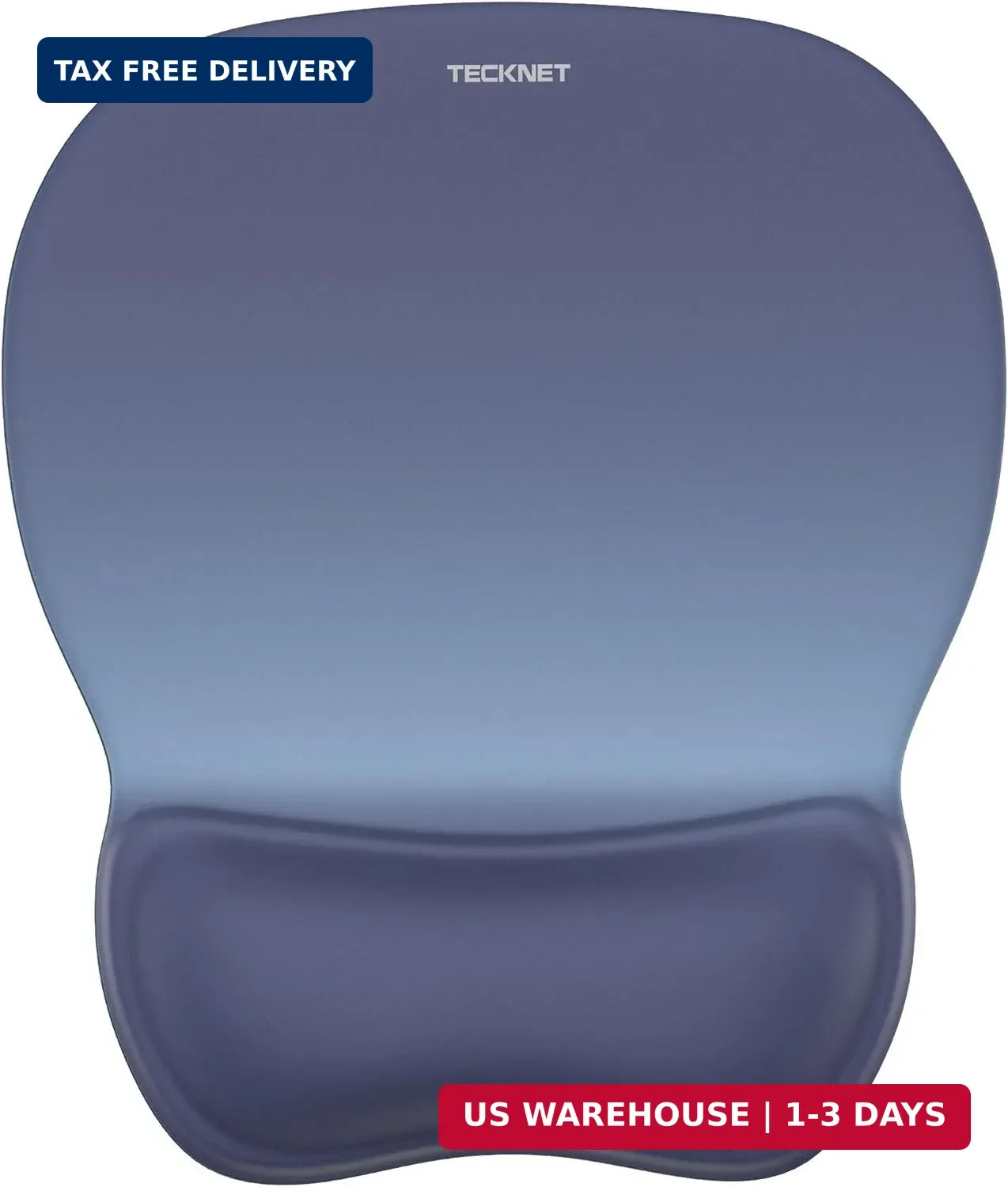 TECKNET Gel Ergonomic Mouse Pad with Wrist Rest, Non-Slip PU Base, Gradient